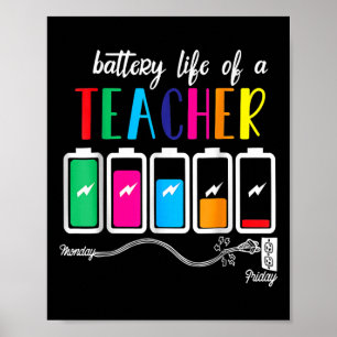 Battery Of Life A Teacher Thanksgiving Christmas  Poster