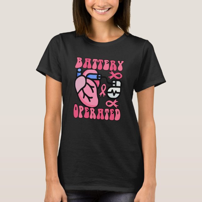 BATTERY OPERATED Retro Heart Warrior Groovy T-Shirt (Front)