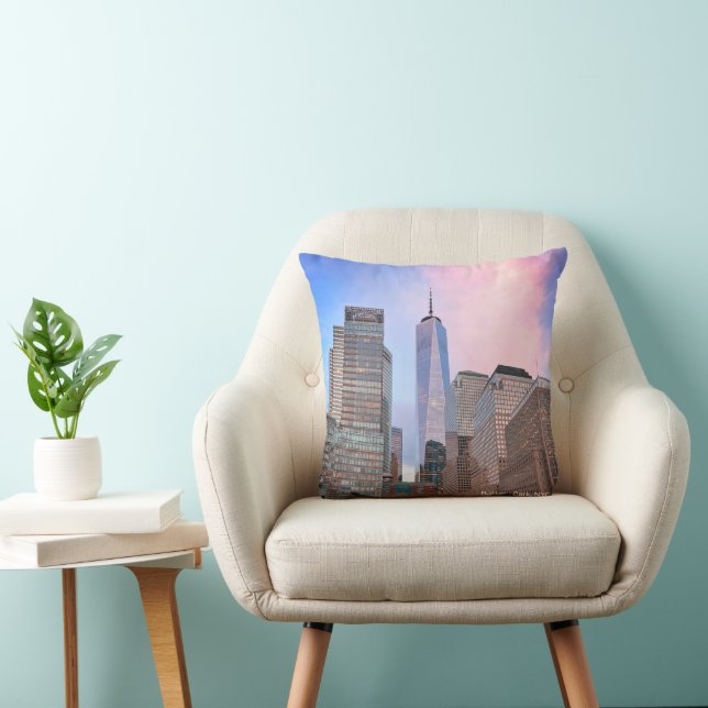 Battery Park from Staten Island Ferry NYC Cushion (Chair)