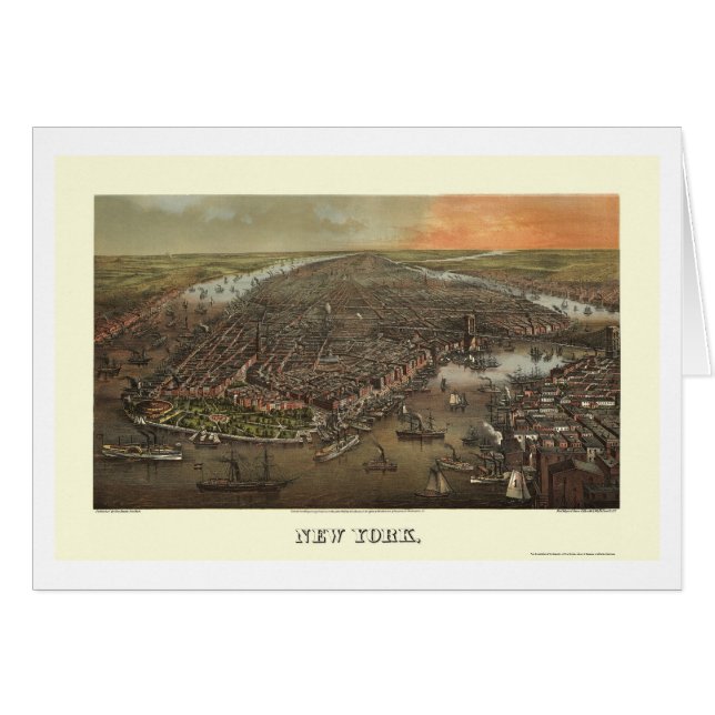 Battery Park, NY Panoramic Map - 1873 (Front Horizontal)