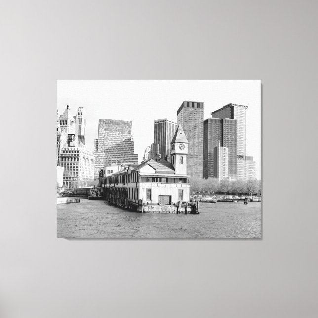 Battery Park Pier A Photograph Canvas Print (Front)