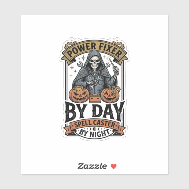 Battery Repair Witch Funny Halloween Technician Sh (Sheet)