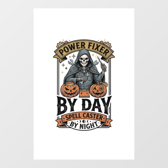 Battery Repair Witch Funny Halloween Technician Sh (Sheet)