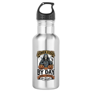 Battery Repair Witch Funny Halloween Technician Sh 532 Ml Water Bottle