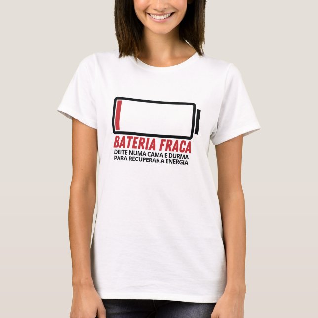 Battery running out, lie down to charge T-Shirt (Front)