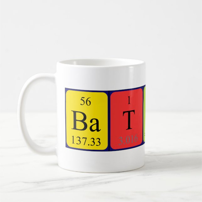 Battista periodic table name mug (Left)