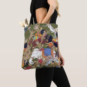 Battle at Lanka Ramayana Udaipur India Sahibdin  Tote Bag