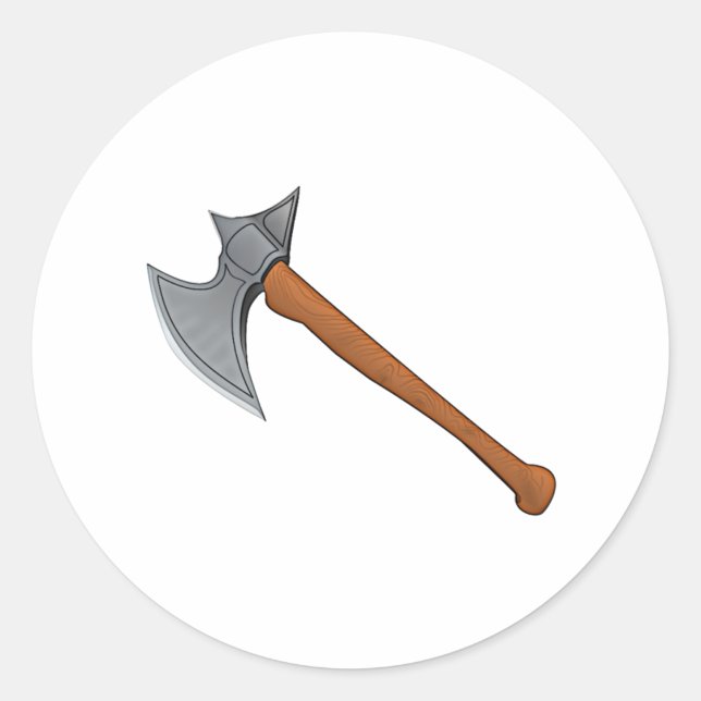 Battle Axe Classic Round Sticker (Front)