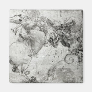 Battle between a Rider and a Dragon, c.1482 Magnet