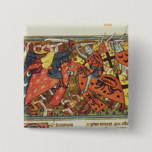 Battle between Crusaders and Moslems 15 Cm Square Badge