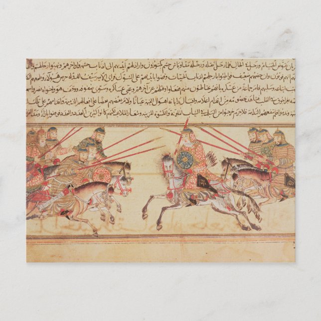 Battle between Mongol tribes, 13th century Postcard (Front)