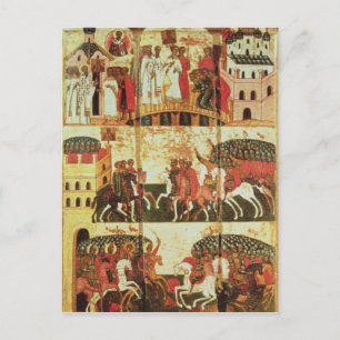 Battle between the Novgorodians and Suzdalians Postcard