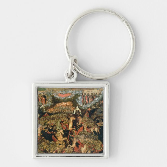 Battle between the Russian and Tatar troops Key Ring (Front)