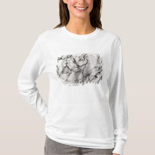 Battle between warriors and a dragon, c.1450 T-Shirt