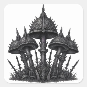 Battle Caps Square Sticker