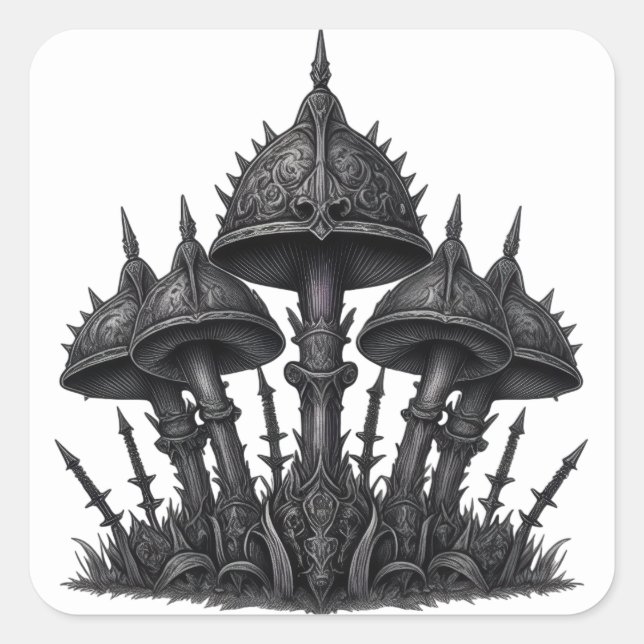 Battle Caps Square Sticker (Front)