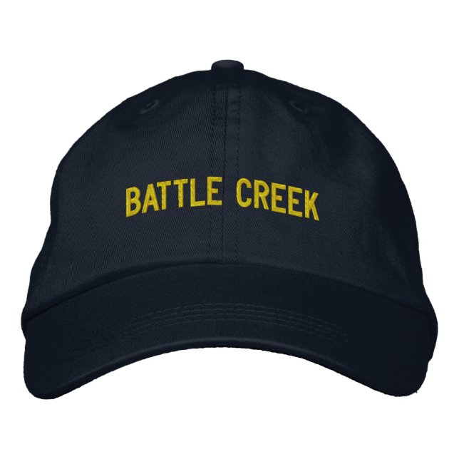 Battle Creek Michigan Embroidered Baseball Hat (Front)