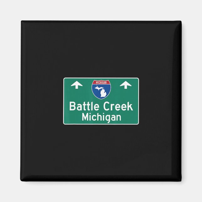 Battle Creek Michigan Interstate Highway Vacation  Magnet (Front)