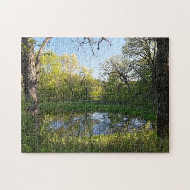 Battle Creek Pond and Forest Jigsaw Puzzle (Horizontal)