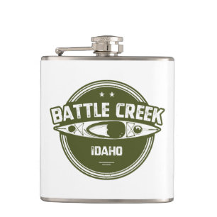 Battle Creek Wild And Scenic River Idaho Kayaking Hip Flask