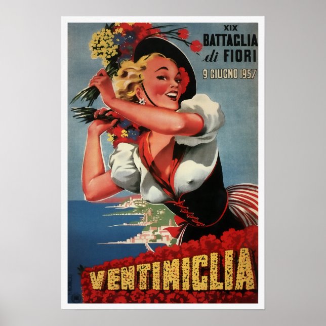 BATTLE for FLOWERS FESTIVAL 1957 Poster (Front)