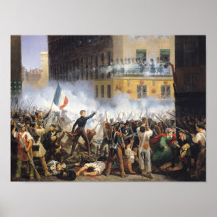 Battle in the rue de Rohan, 28th July 1830, 1831 Poster