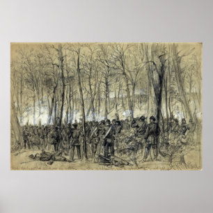 BATTLE in the WILDERNESS 1864 - CIVIL WAR - VIRGIN Poster