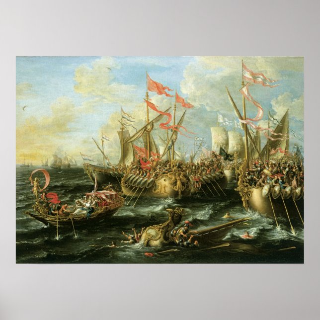 Battle of Actium, 2 September 31 BC; 1672 Poster (Front)