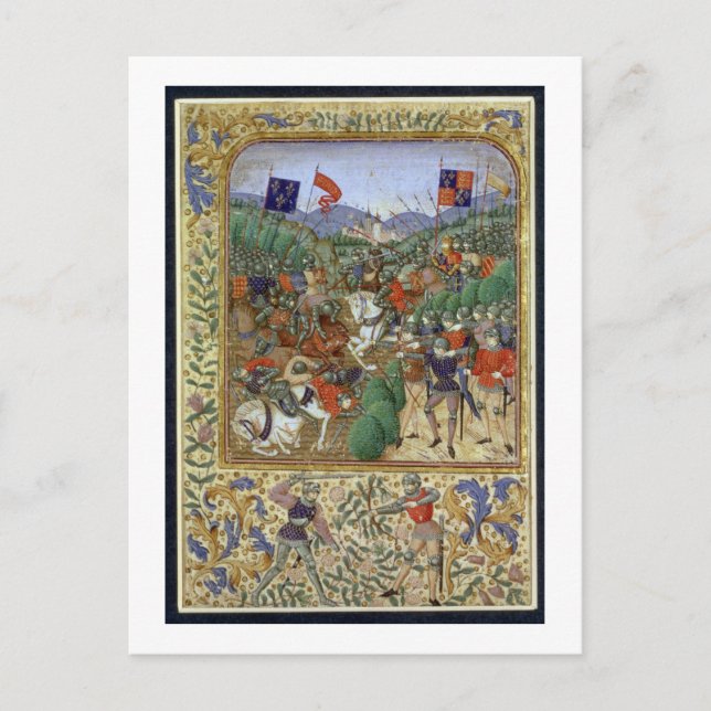 Battle of Agincourt, October 25th 1415 (w/c on pap Postcard (Front)