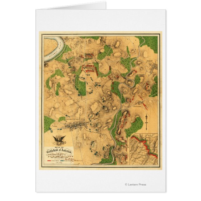 Battle of Antietam - Civil War Panoramic Map 3 (Front)