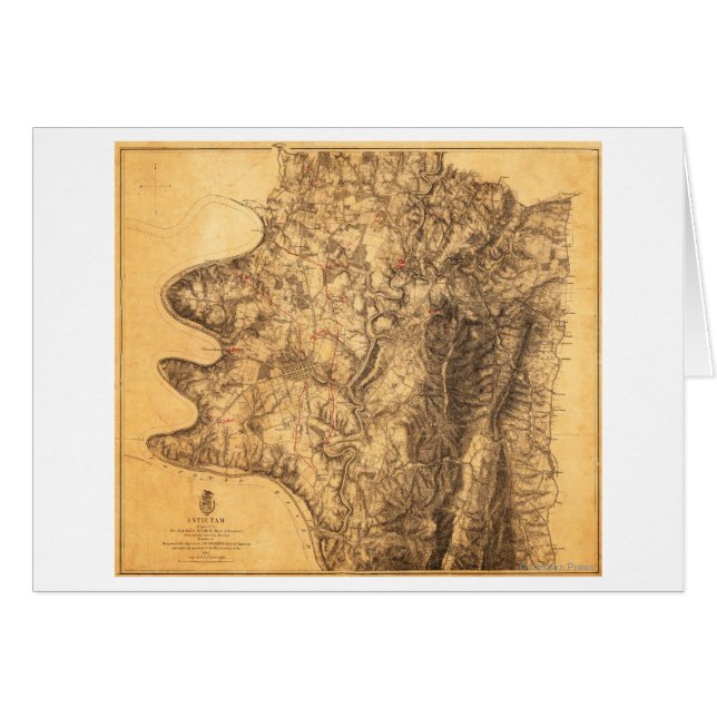 Battle of Antietam - Civil War Panoramic Map 6 (Front Horizontal)