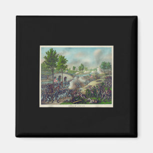 Battle Of Antietam Painting Civil War Battle  Magnet