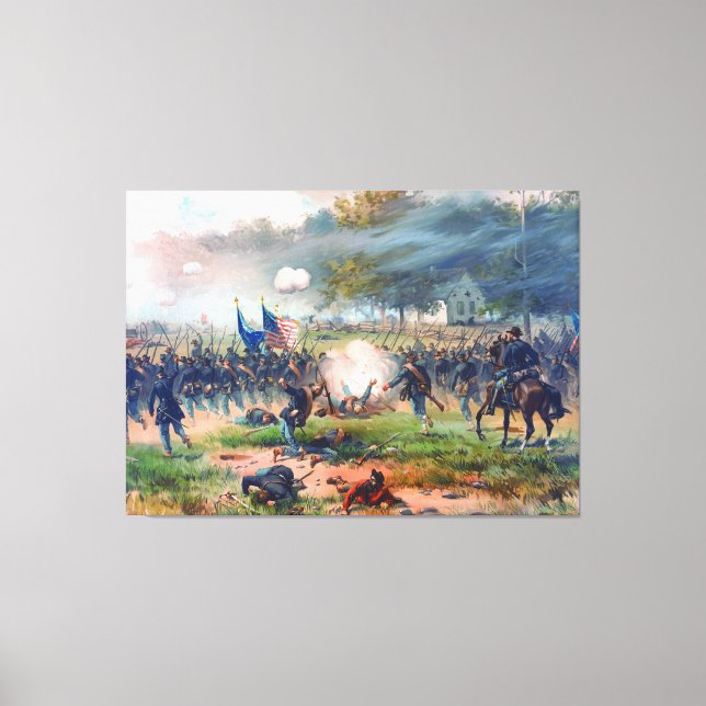 Battle of Antietam Thure de Thulstrup 1887 Restore Canvas Print (Front)