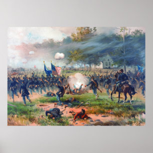Battle of Antietam Thure de Thulstrup 1887 Restore Poster