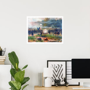 Battle of Antietam Thure de Thulstrup 1887 Restore Poster