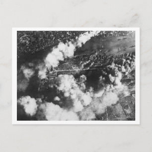 Battle of Britain & The Blitz: #19 Docks on Fire Postcard