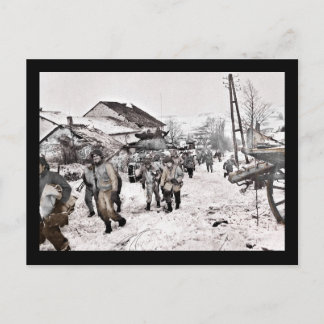 Battle of Bulge Troop Recon Postcard