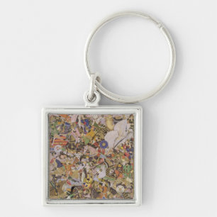 Battle of Bundi, from the Akbarnama, c.1590 (gouac Key Ring