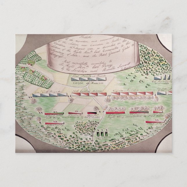 Battle of Camden, 1780 Postcard (Front)