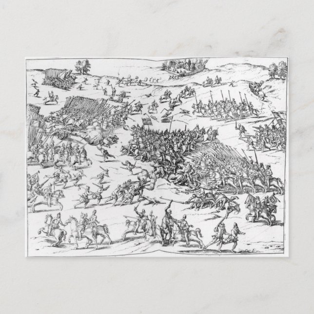 Battle of Courtrais Between French and Flemish Postcard (Front)