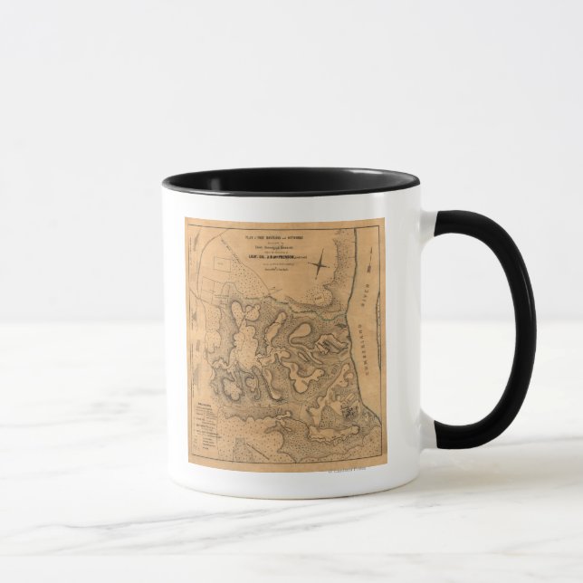 Battle of Fort Donelson - Civil War Panoramic Ma Mug (Right)