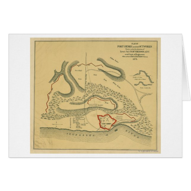 Battle of Fort Henry - Civil War Panoramic Map (Front Horizontal)