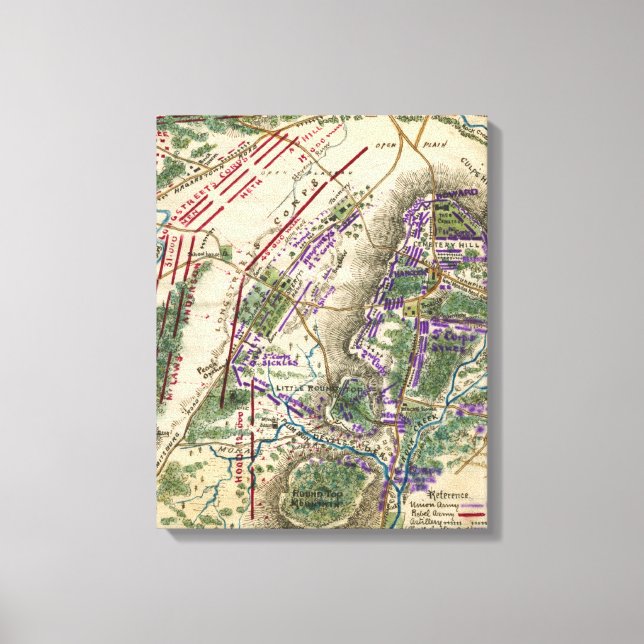 Battle of Gettysburg 5 Canvas Print (Front)