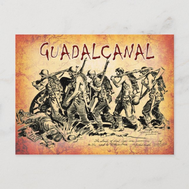Battle of Guadalcanal, 1943 Postcard (Front)