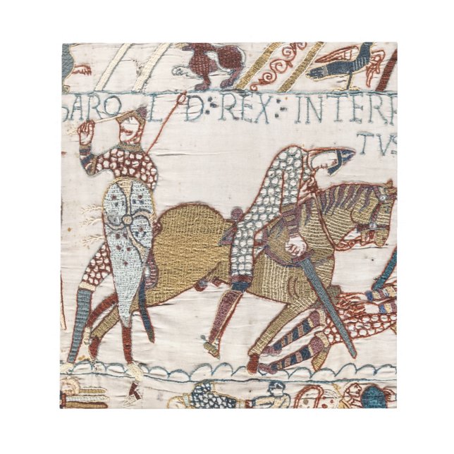 Battle of Hastings- Bayeux Tapestry King Harold Notepad (Front)