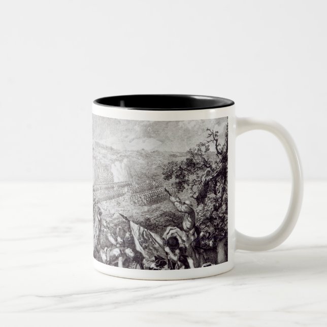 Battle of Lobositz, 1st October 1756 Two-Tone Coffee Mug (Right)