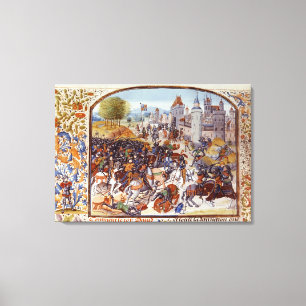 Battle of Neville's Cross from the Hundred Canvas Print