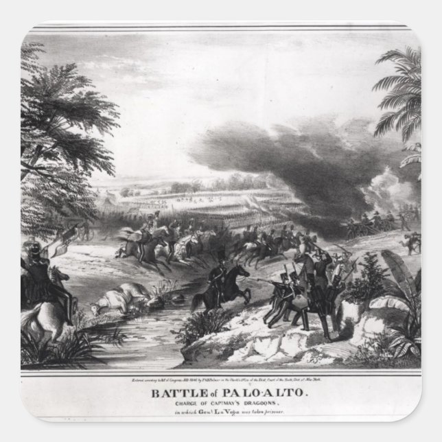 Battle of Palo Alto Square Sticker (Front)