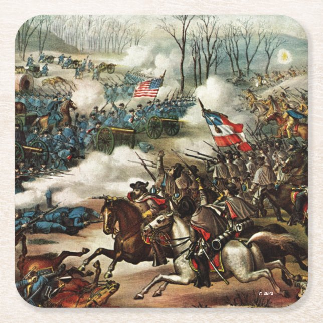 Battle of Pea Ridge Square Paper Coaster (Front)