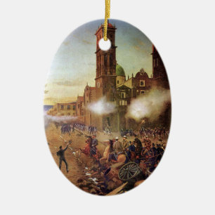 Battle of Puebla Mexican History Ceramic Tree Decoration